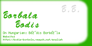 borbala bodis business card